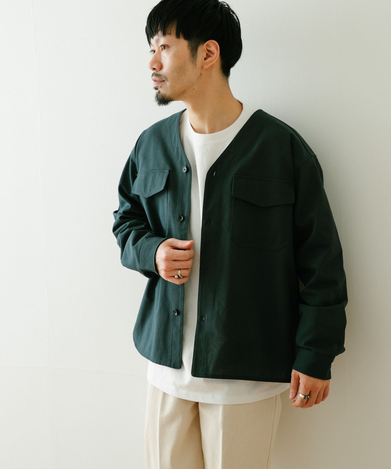 ホップサック ノーカラーシャツジャケット[IT24-13C002]｜URBAN RESEARCH公式ファッション通販