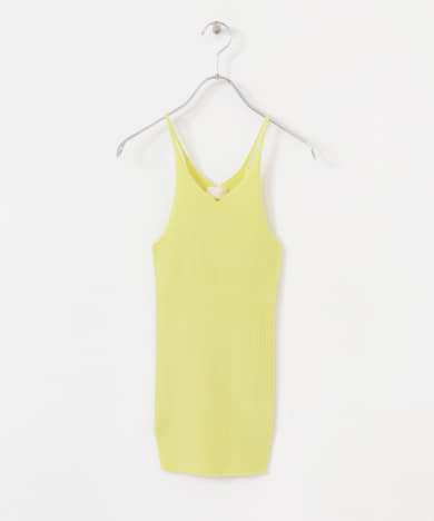 w cashmere　fine ribbed camisole