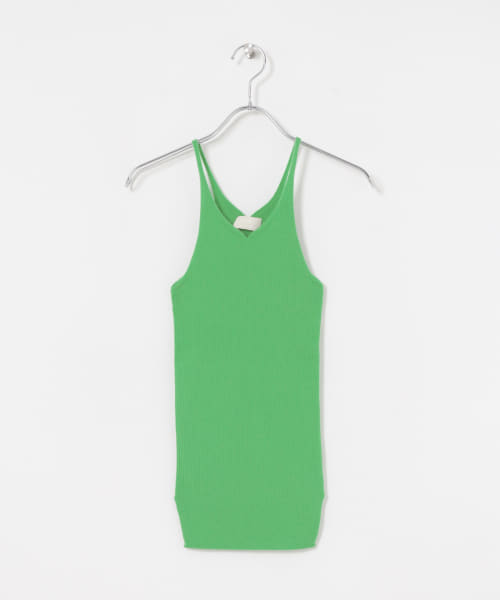w cashmere　fine ribbed camisole