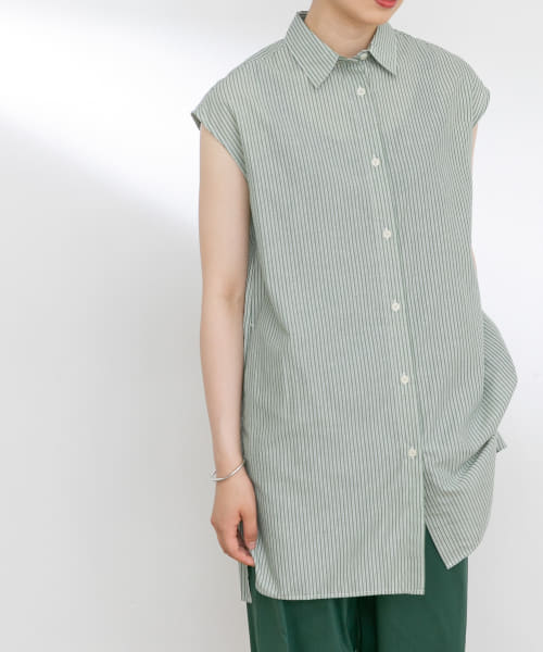 『UR TECH Smart Linen Touch』フレンチチュニックシャツ