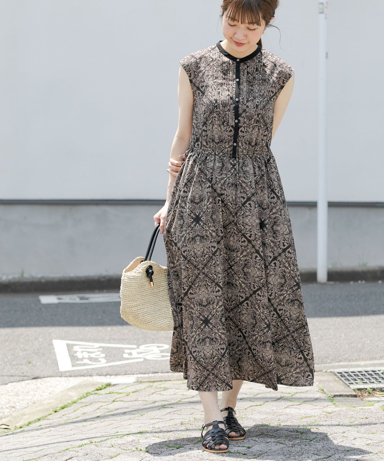 Sサイズ 低身長向けも展開 エスニックパネル柄ワンピース La25 26k031 Urban Research公式ファッション通販