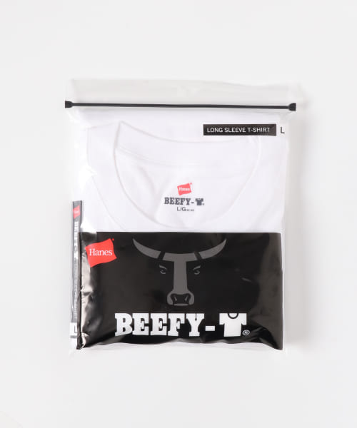 [SENSE OF PLACE][Hanes　BEEFY LONG SLEEVE T-SHIRTS]