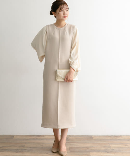 TORRAZZO DONNA　ダンボールニット×ブラウス ワンピース