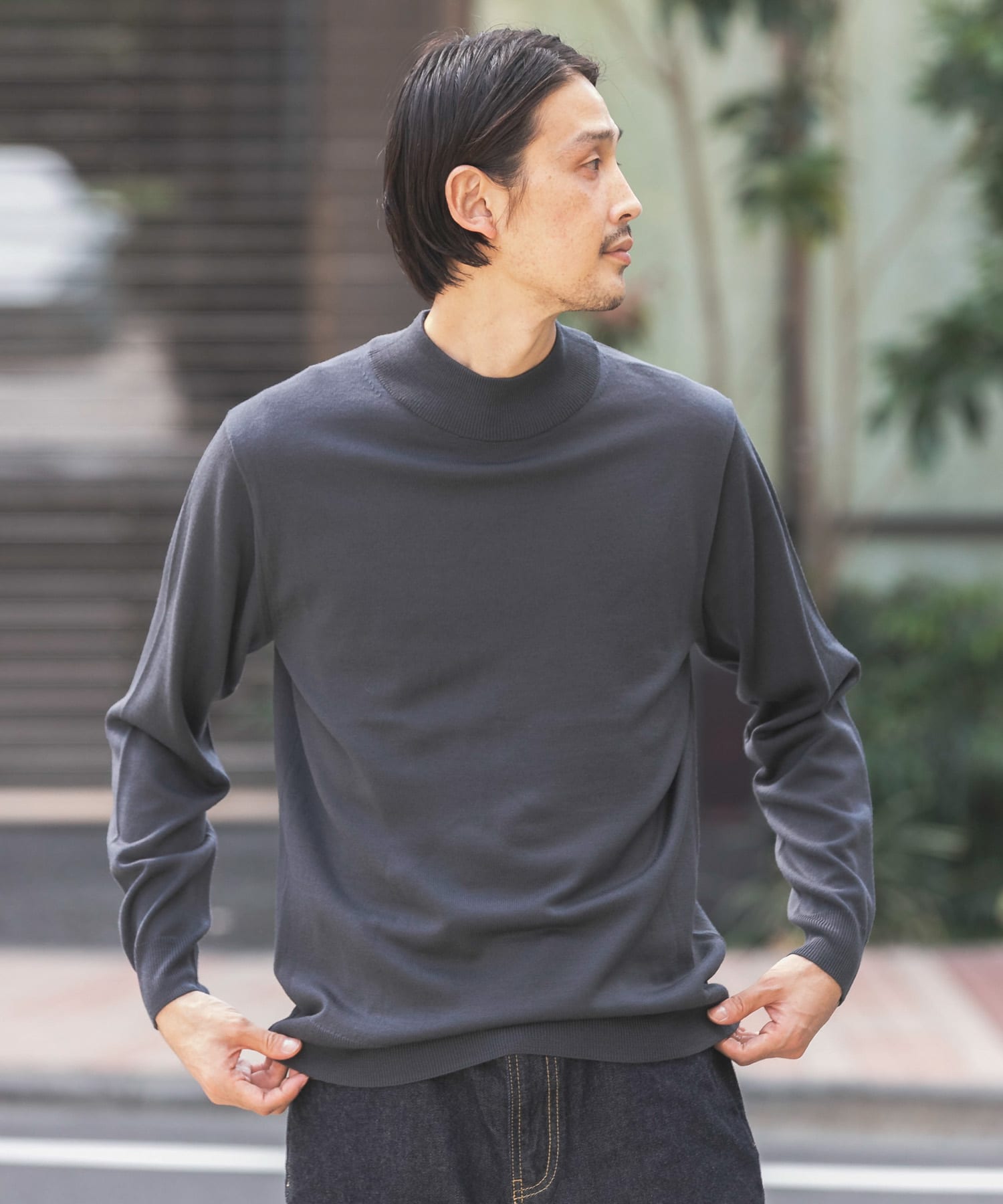 LIFE STYLE TAILOR ハーモニーモックネックニット[DT27-12L003]｜URBAN