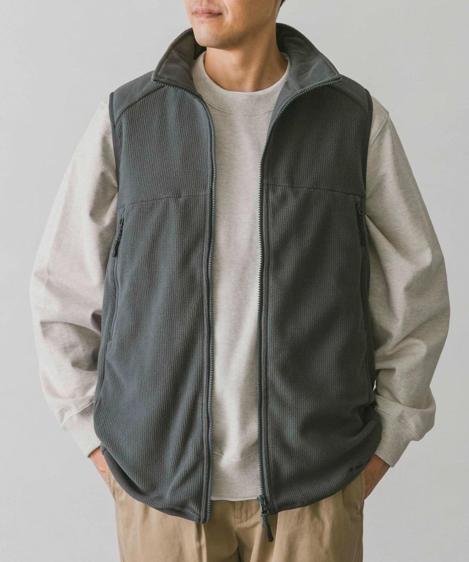 snow peak apparel Grid Fleece Vest[SW-22AU013-DM27]｜URBAN