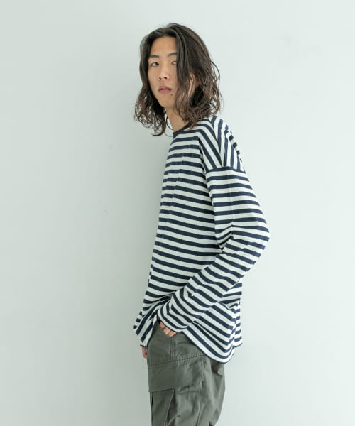 『ユニセックス』ordinary fits　BORDER LONG-SLEEVE T-SHIRTS