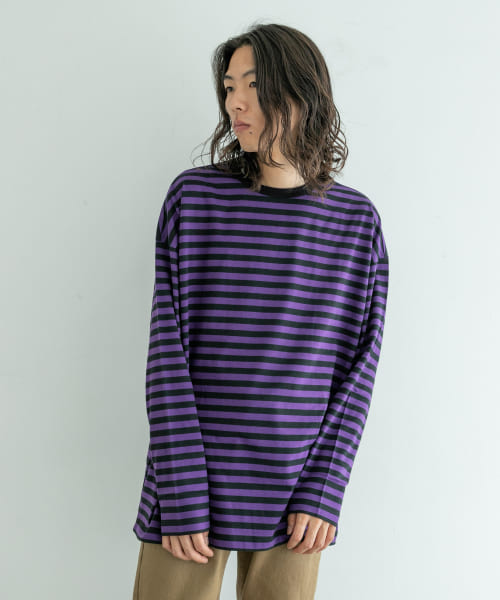 『ユニセックス』ordinary fits　BORDER LONG-SLEEVE T-SHIRTS
