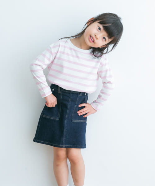 『親子リンク』『WEB/一部店舗限定サイズ』ボーダーワイドプルオーバー(KIDS)