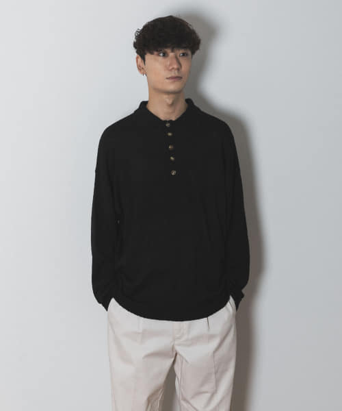 Couleur Meler sakasa　button pile yarn knit