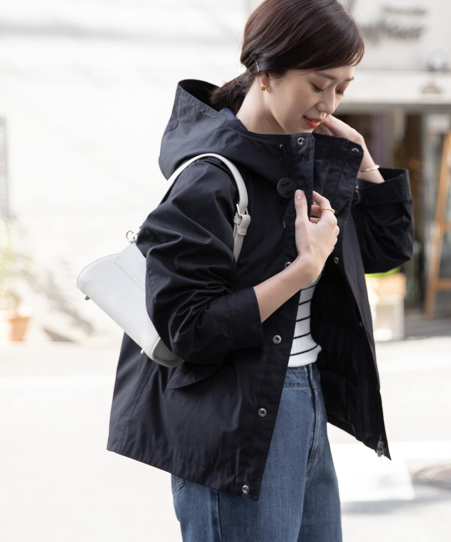URBAN RESEARCH DOORS エコダウンライナーマウンテンパーカー-