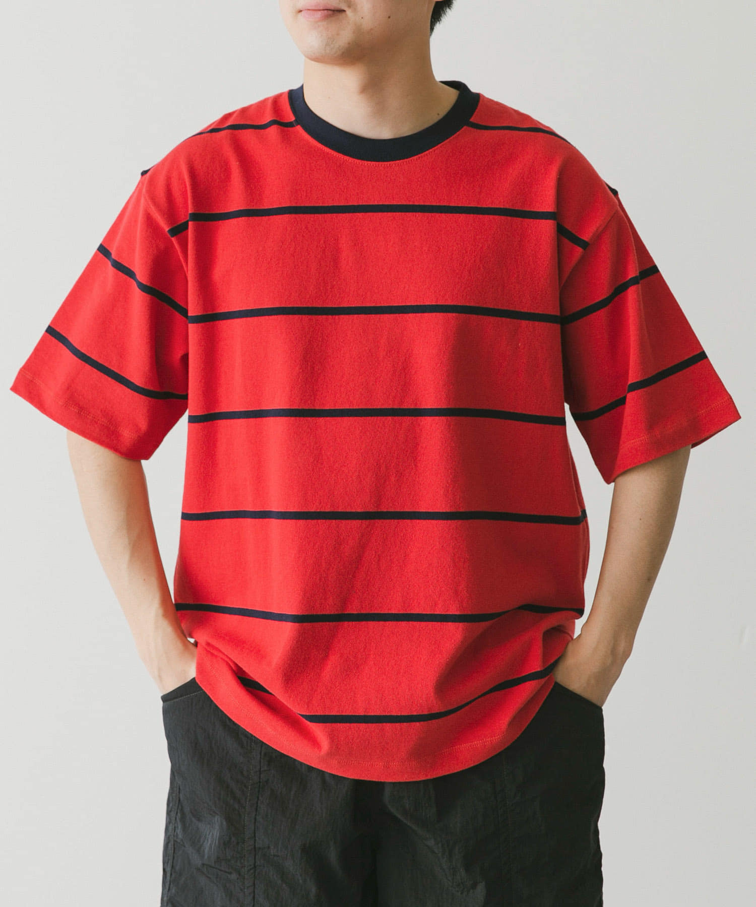 Striped crew neck top