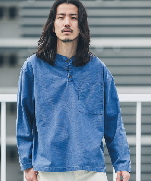 『別注』BAEXFATE×Sonny Label　ムラ染リップストップヘンリープルオーバー
