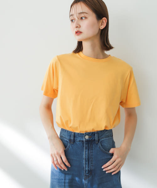 コットンクルーネックTシャツ(半袖)