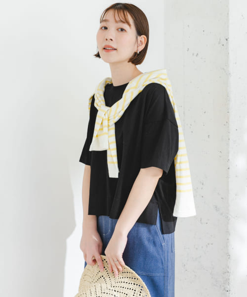 F by ROSSO　クロップドワイドTシャツ