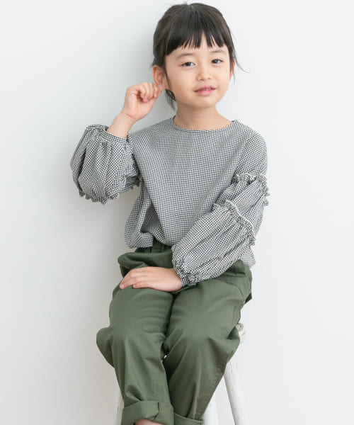 『WEB/一部店舗限定サイズ』ボリュームギャザースリーブブラウス(KIDS)