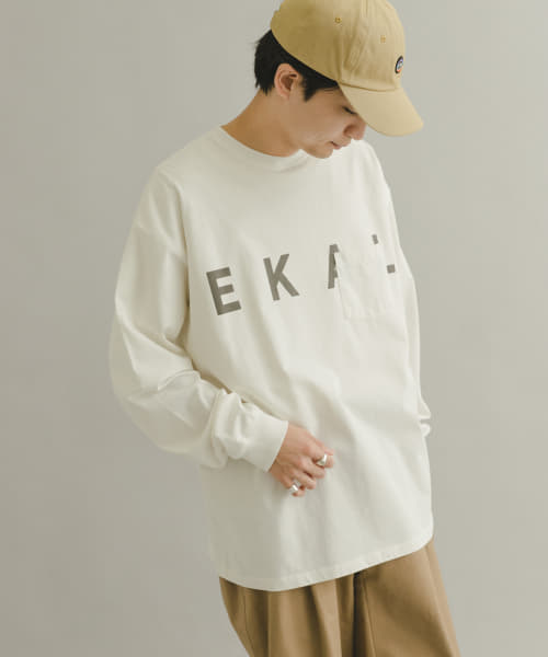 ロゴポケットロングスリーブTシャツ