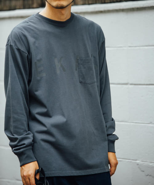 ロゴポケットロングスリーブTシャツ