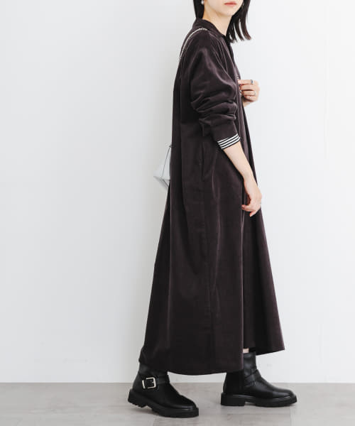 『UR TECH』コーデュロイシャツワンピース