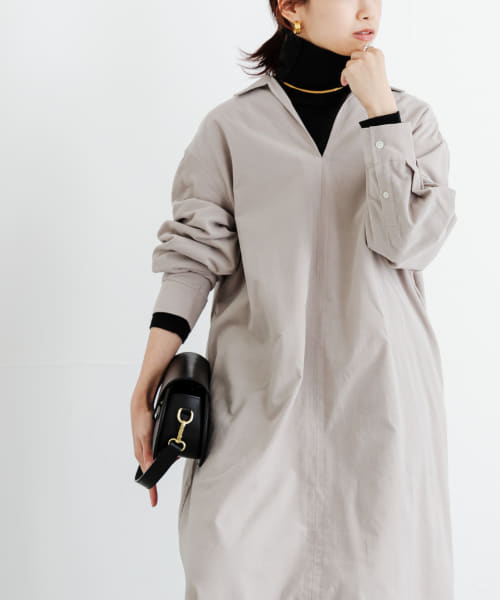 『UR TECH』コーデュロイシャツワンピース