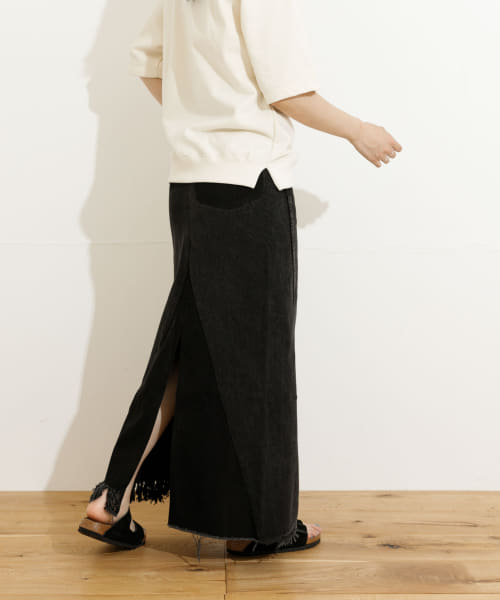 77circa　long denim skirt 28