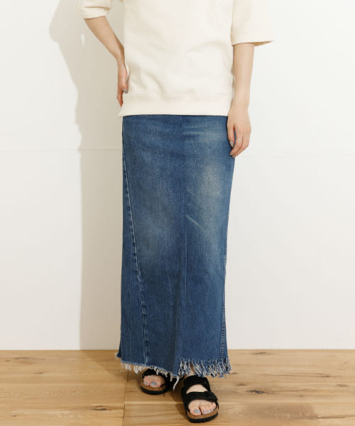 77circa　long denim skirt 28