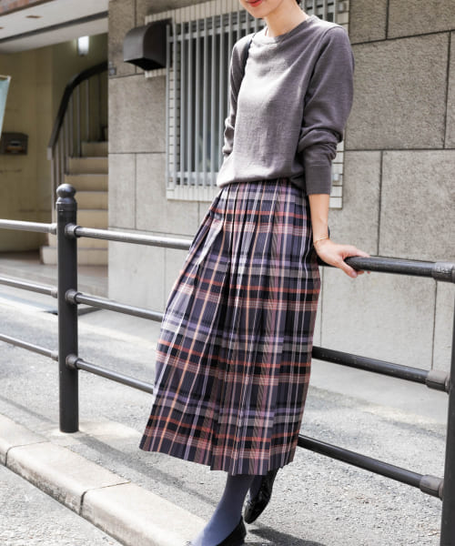 『佐藤栞里さん着用』『WEB/一部店舗限定カラー』カラーチェックプリーツスカート