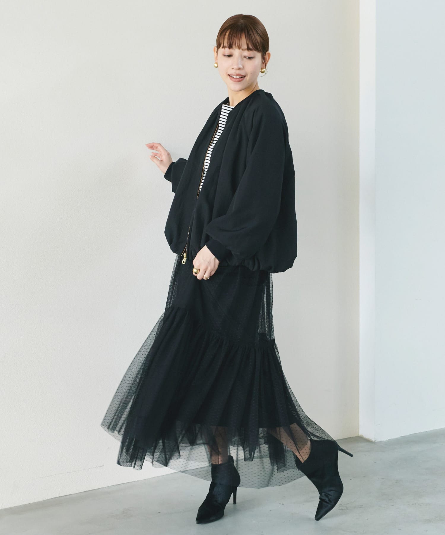 F by ROSSO リバーシブルドットチュールスカート[RA36-25F603]｜URBAN