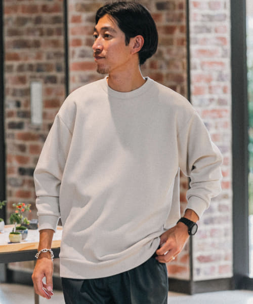 TRストレッチダンボール クルーネックプルオーバー
