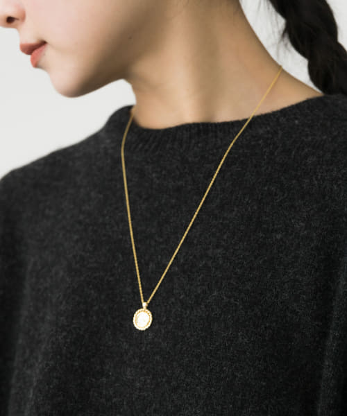 Aperdiem　Swirl Coin Necklace