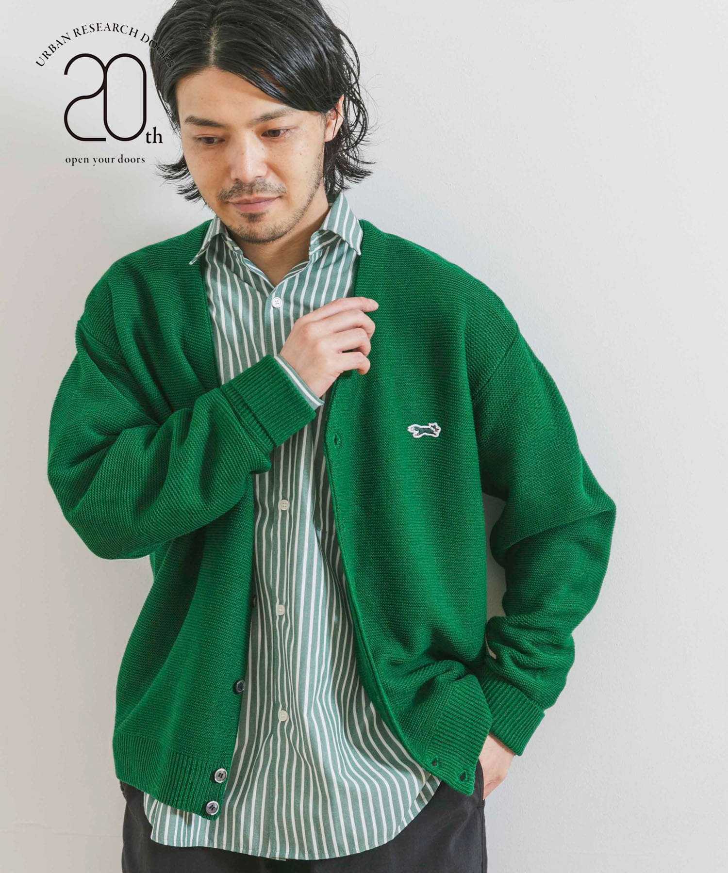 別注』PENNEYS×DOORS THE FOX Vネックカーディガン[DR37-12H719