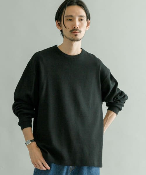 『UR TECH』 度詰めワッフルロングスリーブ