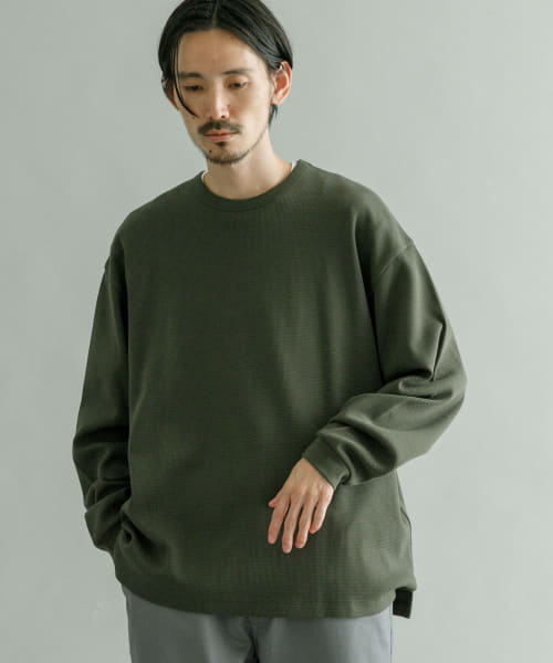 『UR TECH』 度詰めワッフルロングスリーブ