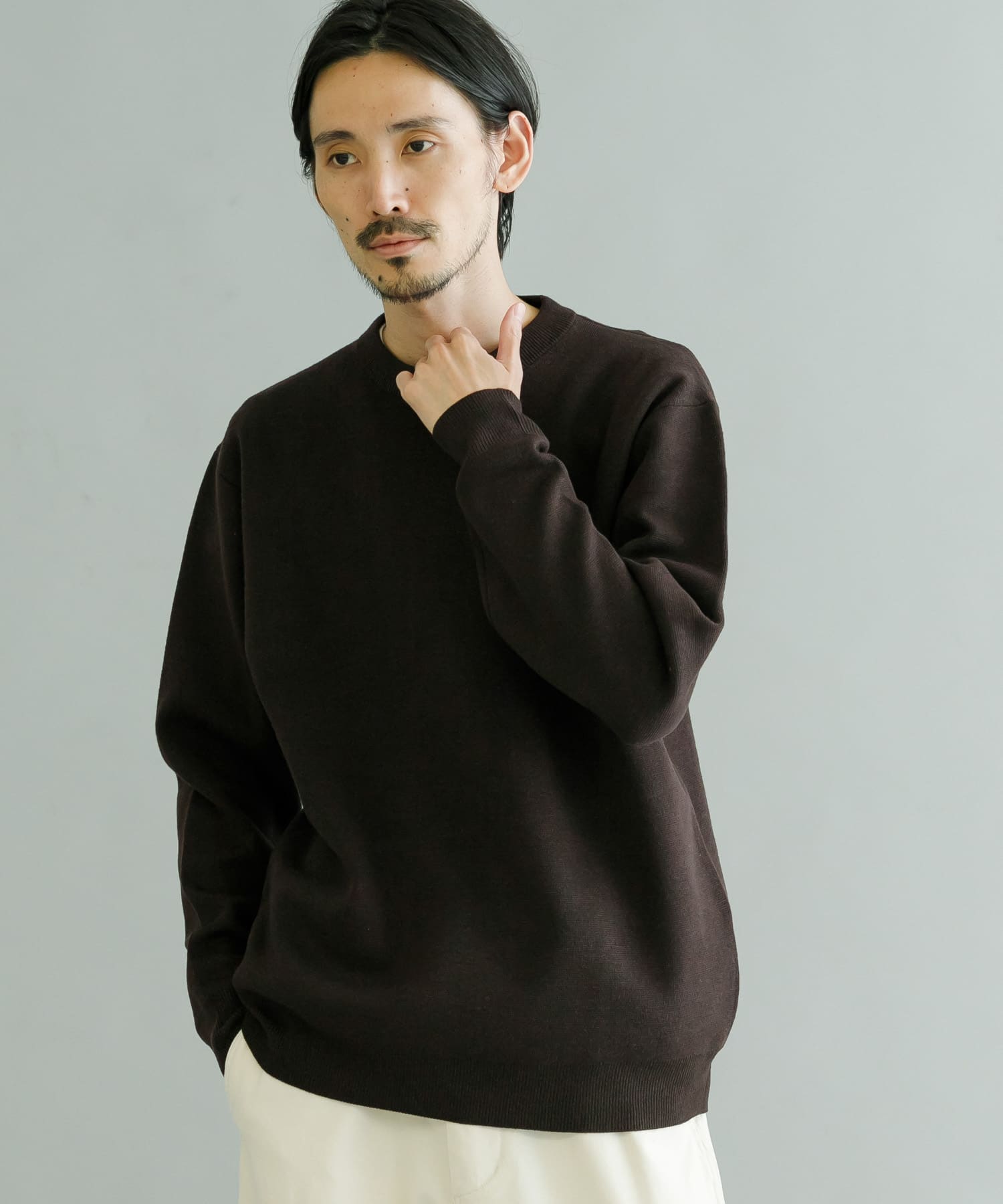 種類豊富な品揃え ウォッシャブルクルーネックニット[UR36-12M002]｜URBAN Lサイズ
