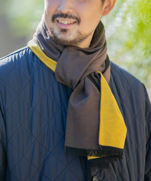 LIFE STYLE TAILOR　シルクリバーシブルマフラー