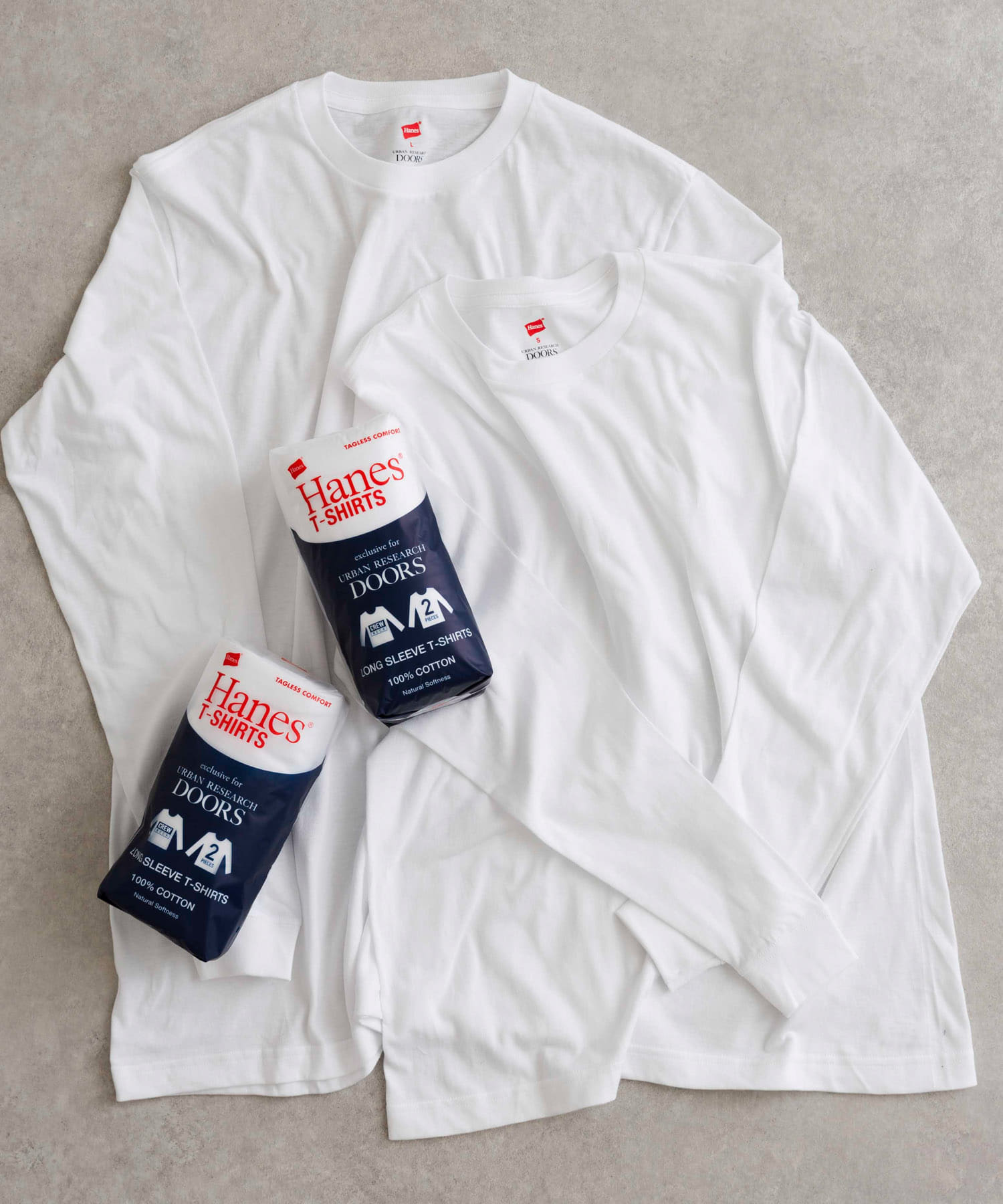 別注』Hanes×DOORS 2P DOORS Fit Long-Sleeve T-shirts[HM4-Y701S-DM36]｜URBAN  RESEARCH公式ファッション通販