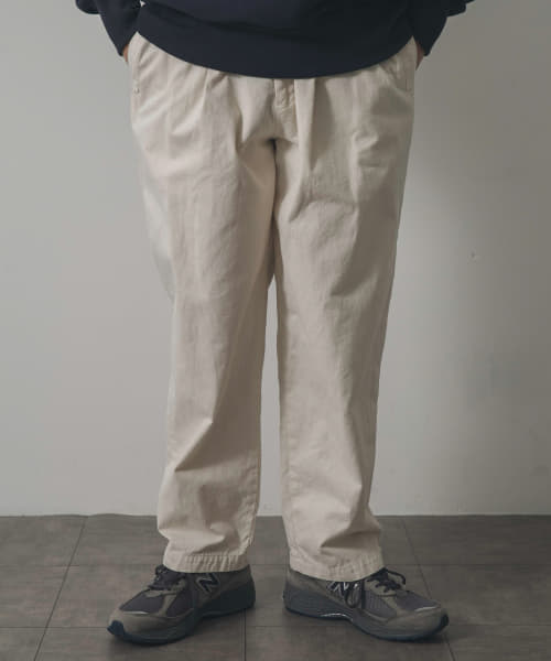 STILL BY HAND　ピーチ起毛ツイル製品染めパンツ