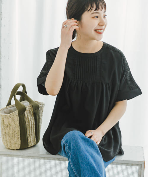 [ITEMS][ピンタックレースブラウス]