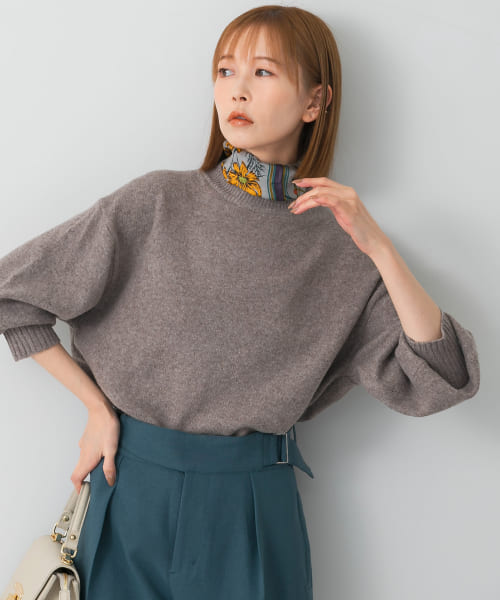 URGREEN　袖ボリュームコクーンニット
