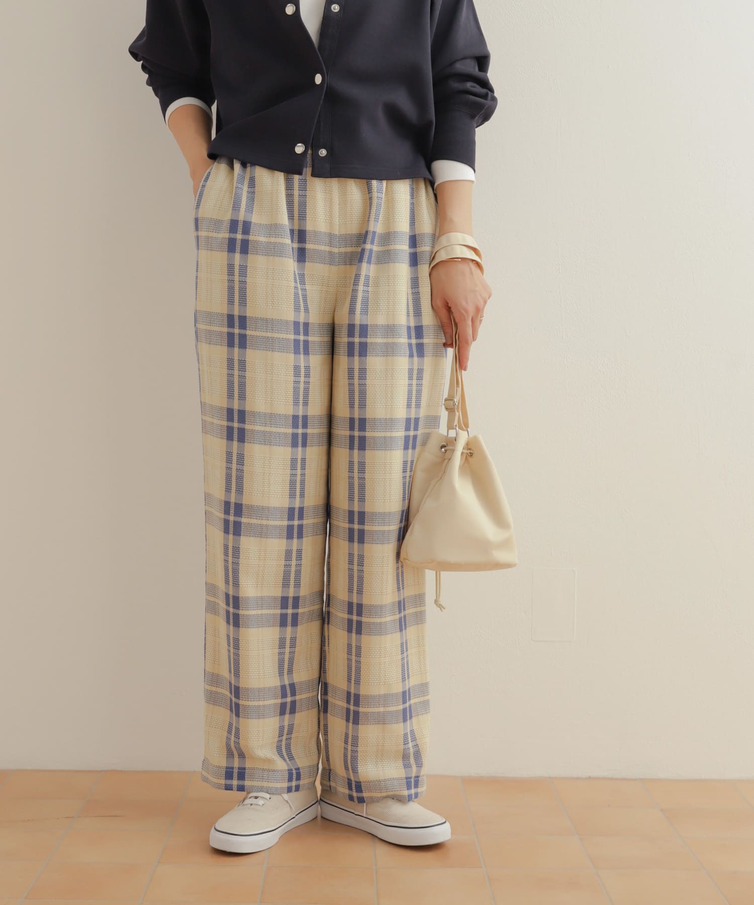 楽天市場】CHECKER PANTS（チェッカーパンツ）WHITE × BLACK