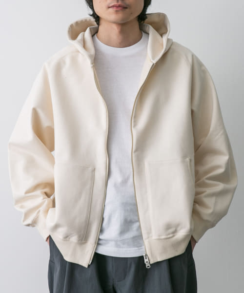 STILL BY HAND　シルケット加工ジップアップパーカー