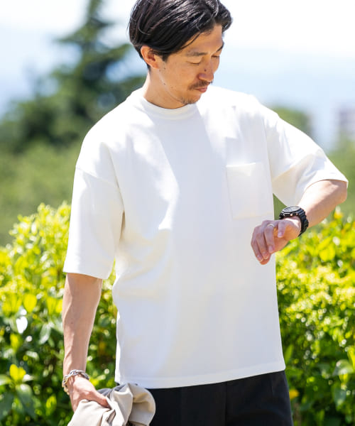 [ITEMS][スフレダンボール クルーネック ポケットTシャツ]