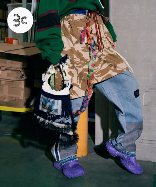 77circa　circa make camo mini skirt
