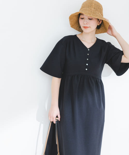 [ROSSO][『UR TECH DRYLUXE』F by ROSSO　ウエストマークワンピース]