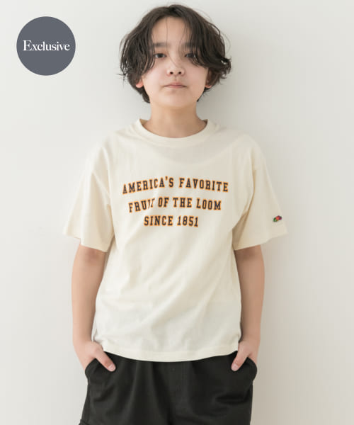 [DOORS][『別注』FRUIT OF THE LOOM×DOORS　ロゴプリントTシャツ(KIDS)]