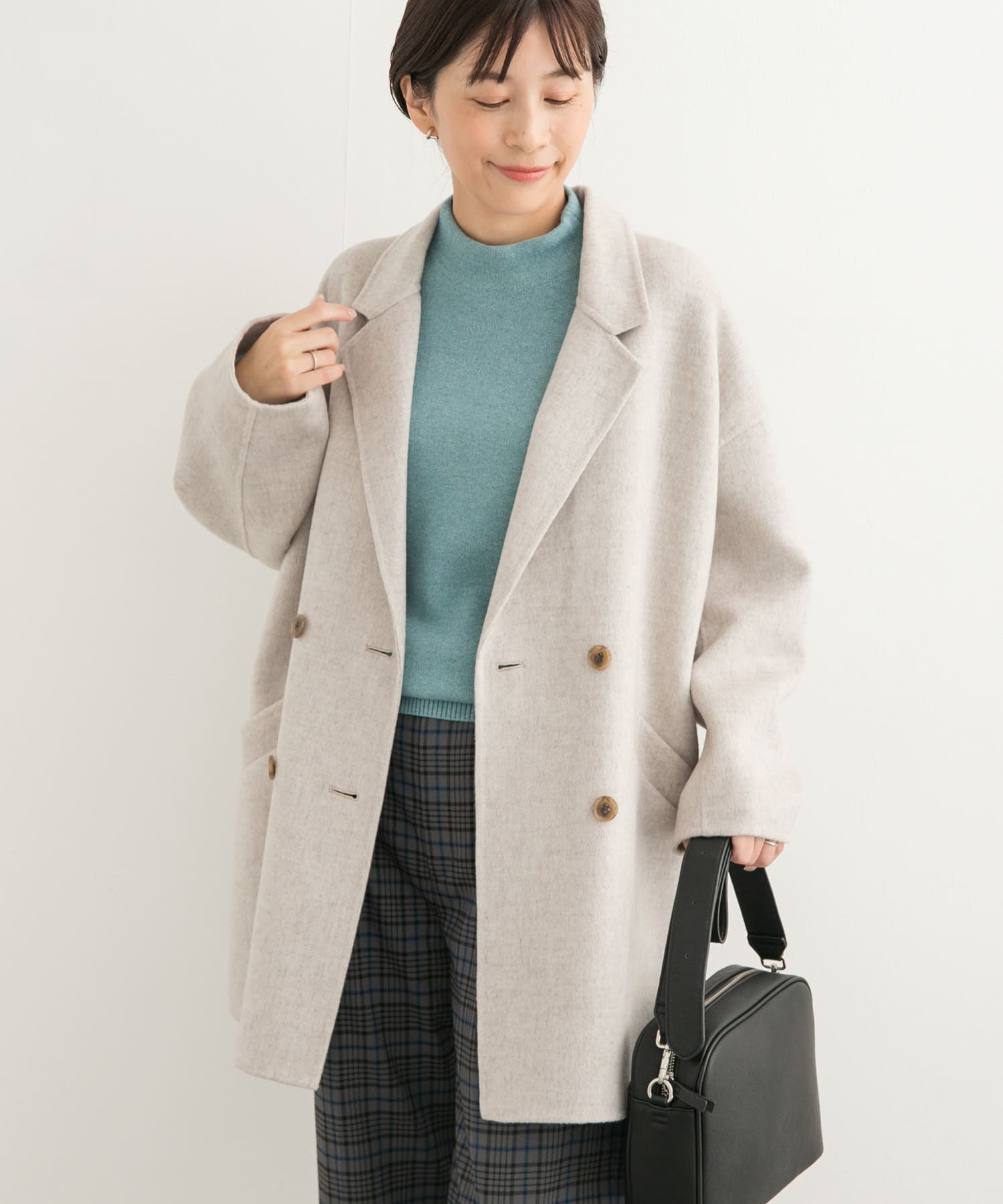 アーバンリサーチ ドアーズ URBAN RESEARCH DOORS ウールロングコート （杢BRN）
