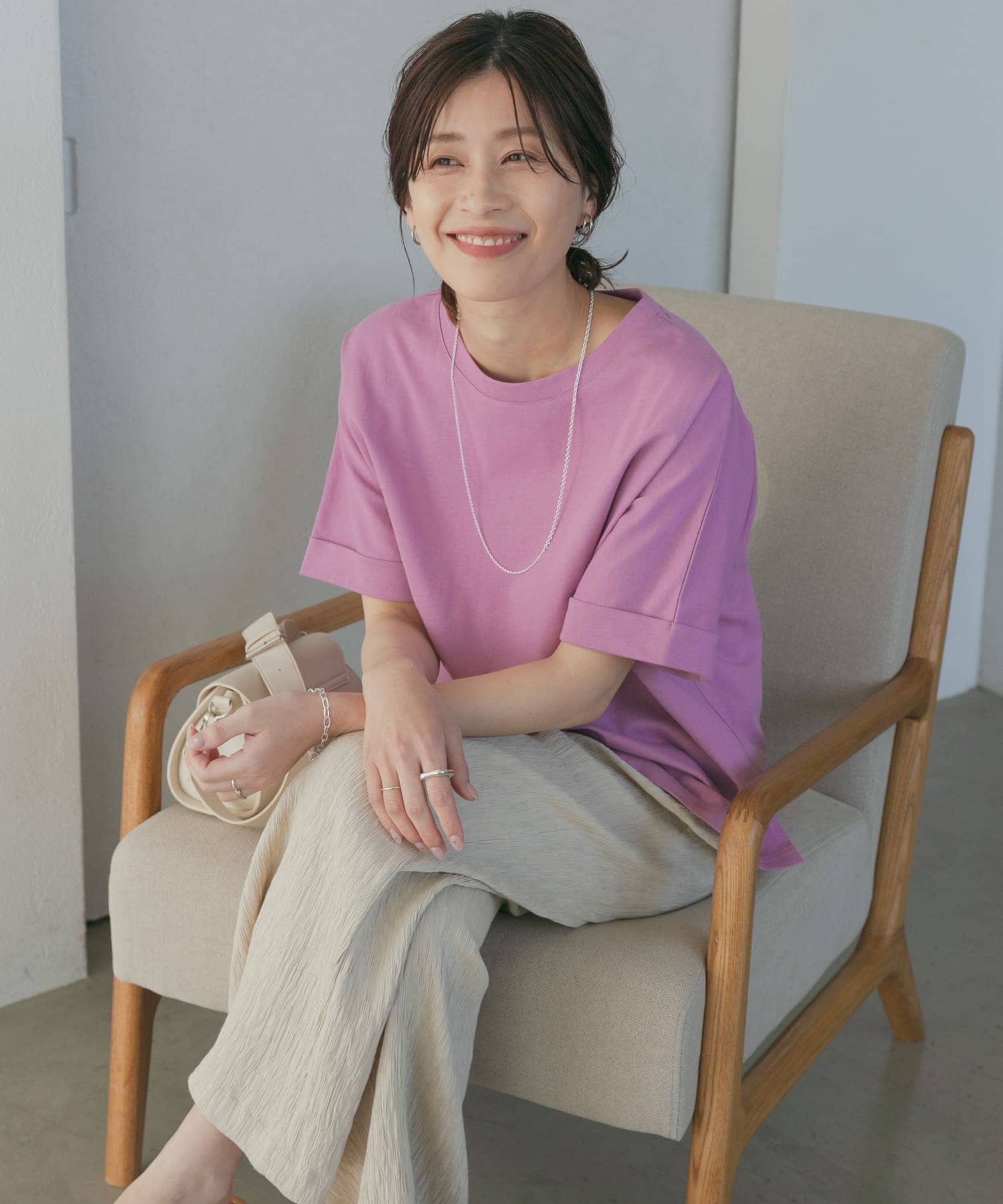 UR TECH』USAコットンロールスリーブTシャツ[DR45-21E118