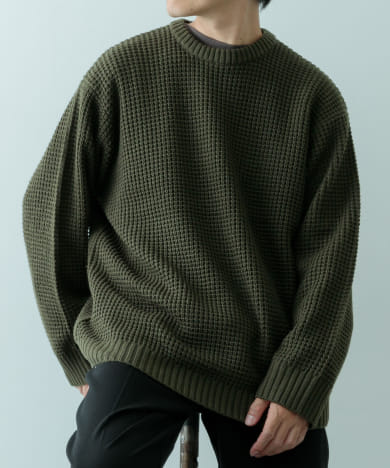 ワッフル編み クルーネックニット[IT46-12B002]｜URBAN RESEARCH公式ファッション通販