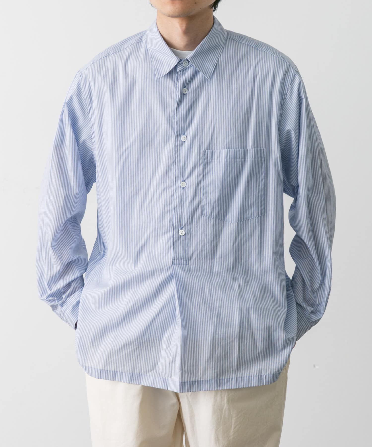 大人 可愛い 服  STILL BY HAND コットンプルオーバーシャツ[DM44-SH03242PUS トップス