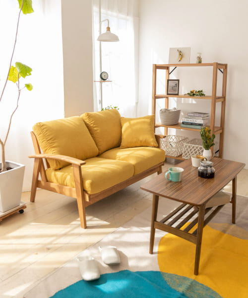 BOTHY　Chiffon Sofa 2P オーク無垢材