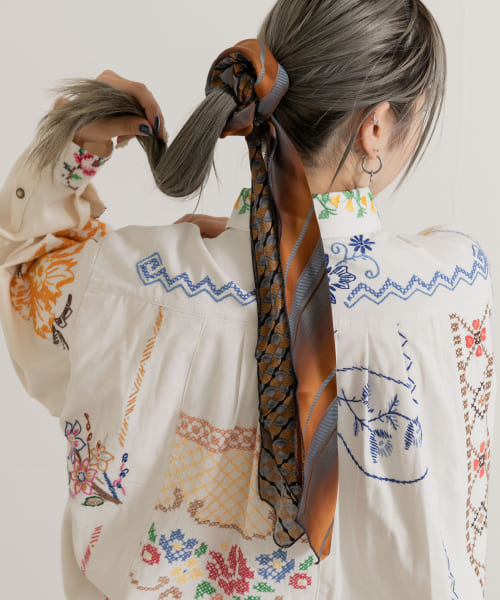 77circa　antique tie scrunchie